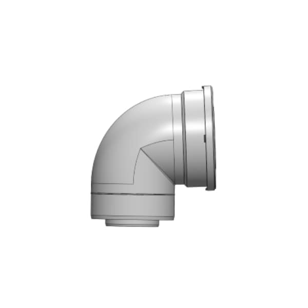 Non Condensing Vent Elbow 90, 3x5 Concentric